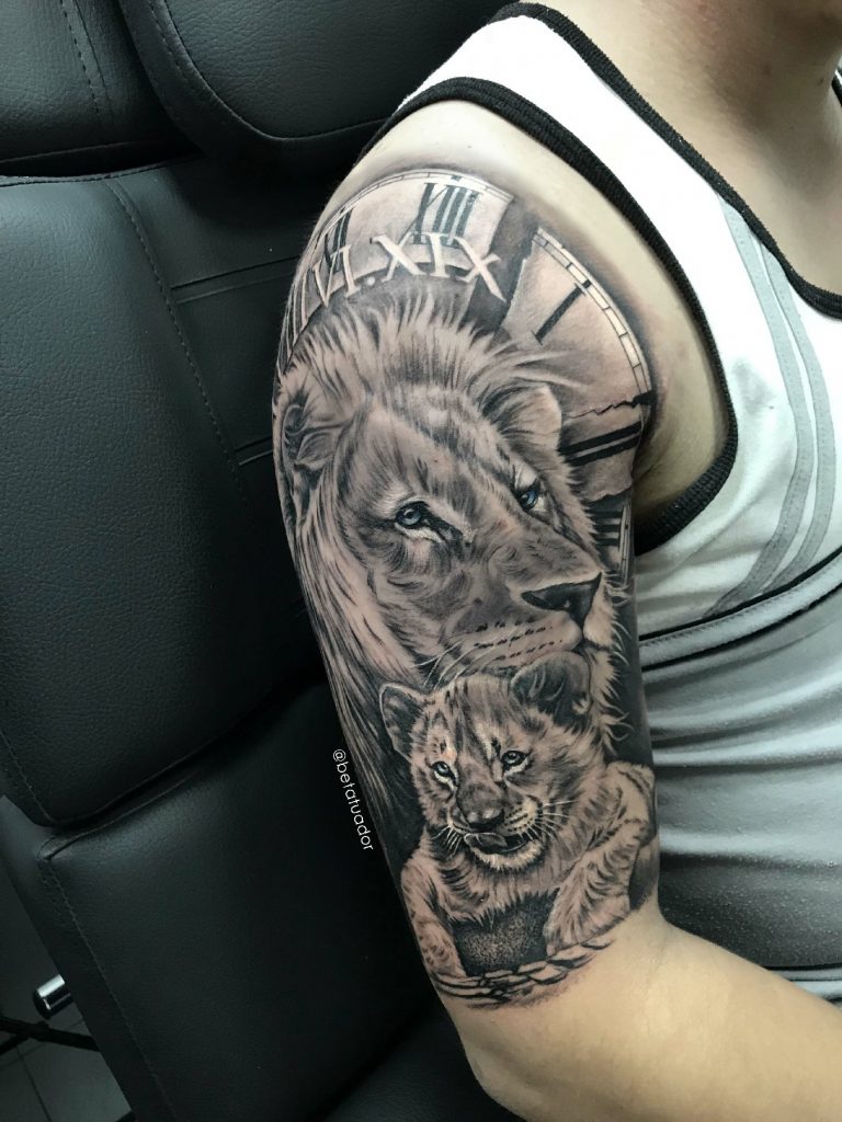 leon Tatuajes a sombras tatuajes de diseños en blanco y negro