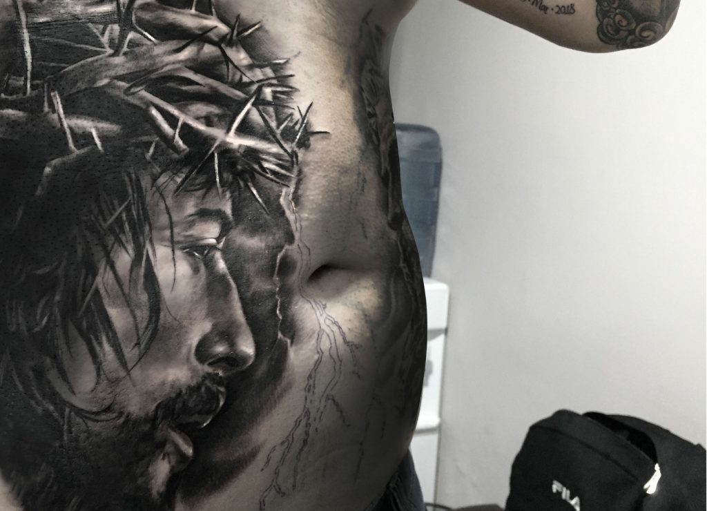 jesus Tatuajes a sombras tatuajes de diseños en blanco y negro