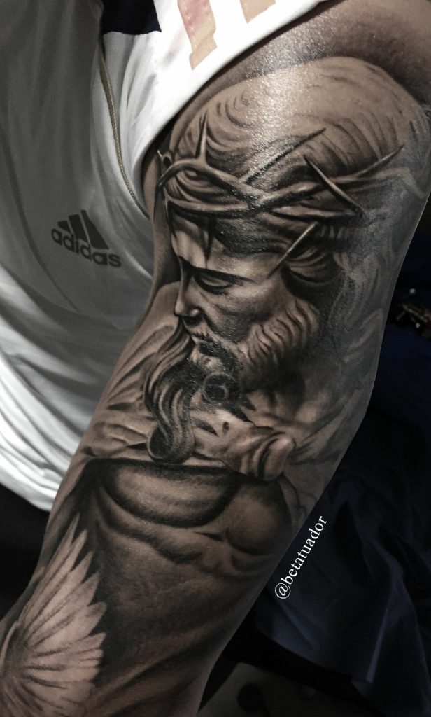 jesus Tatuajes a sombras tatuajes de diseños en blanco y negro